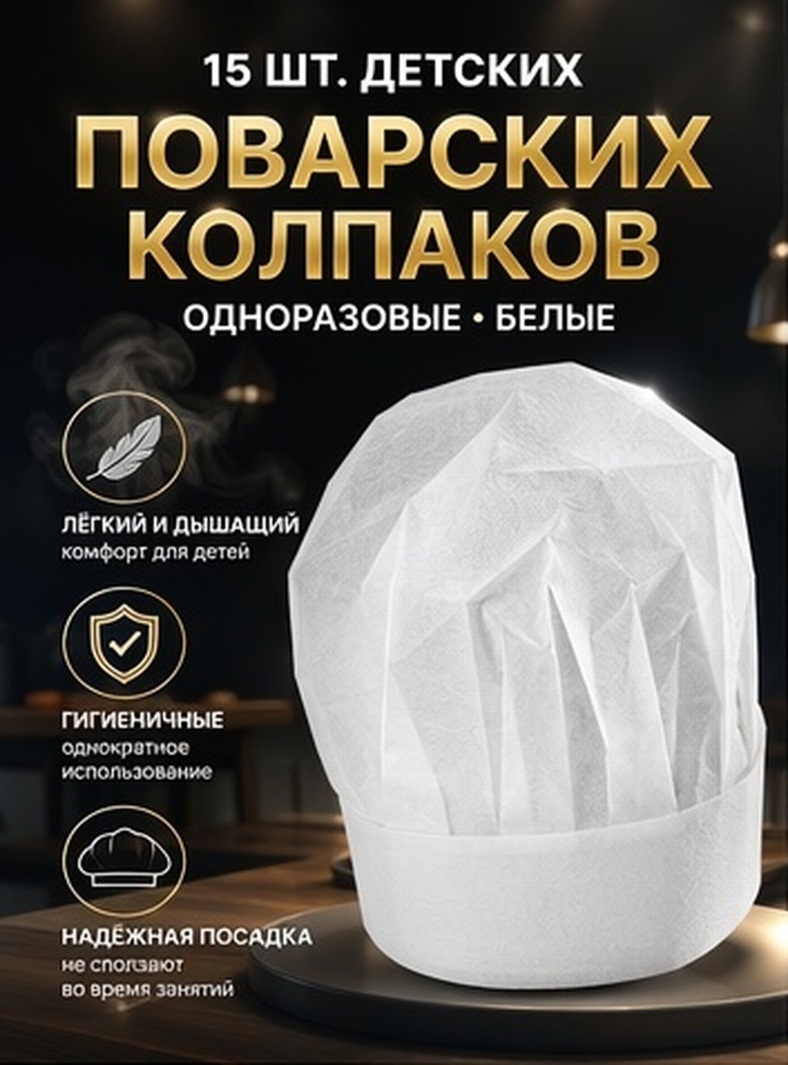 Kitchen Baking Cooking - 15 sztuk – jednorazowe, małe, białe