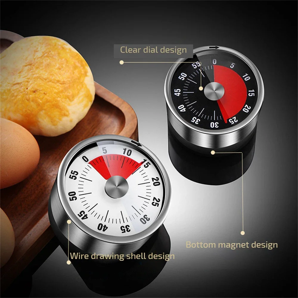 Kitchen Baking Timer - Nowy wizualny minutnik ze stali nierdzewnej