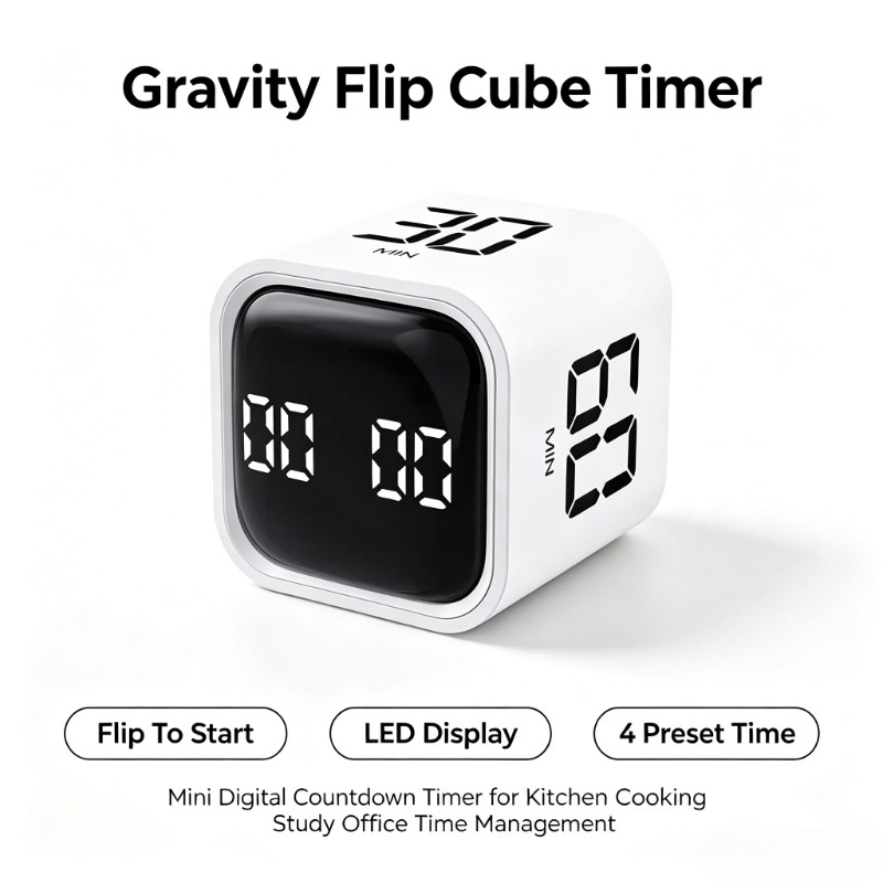 Kitchen Baking Timer - Przenośny grawitacyjny timer w formie kostki