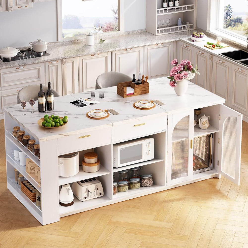 Kitchen Queen - 71-calowa duża wyspa kuchenna z miejscem