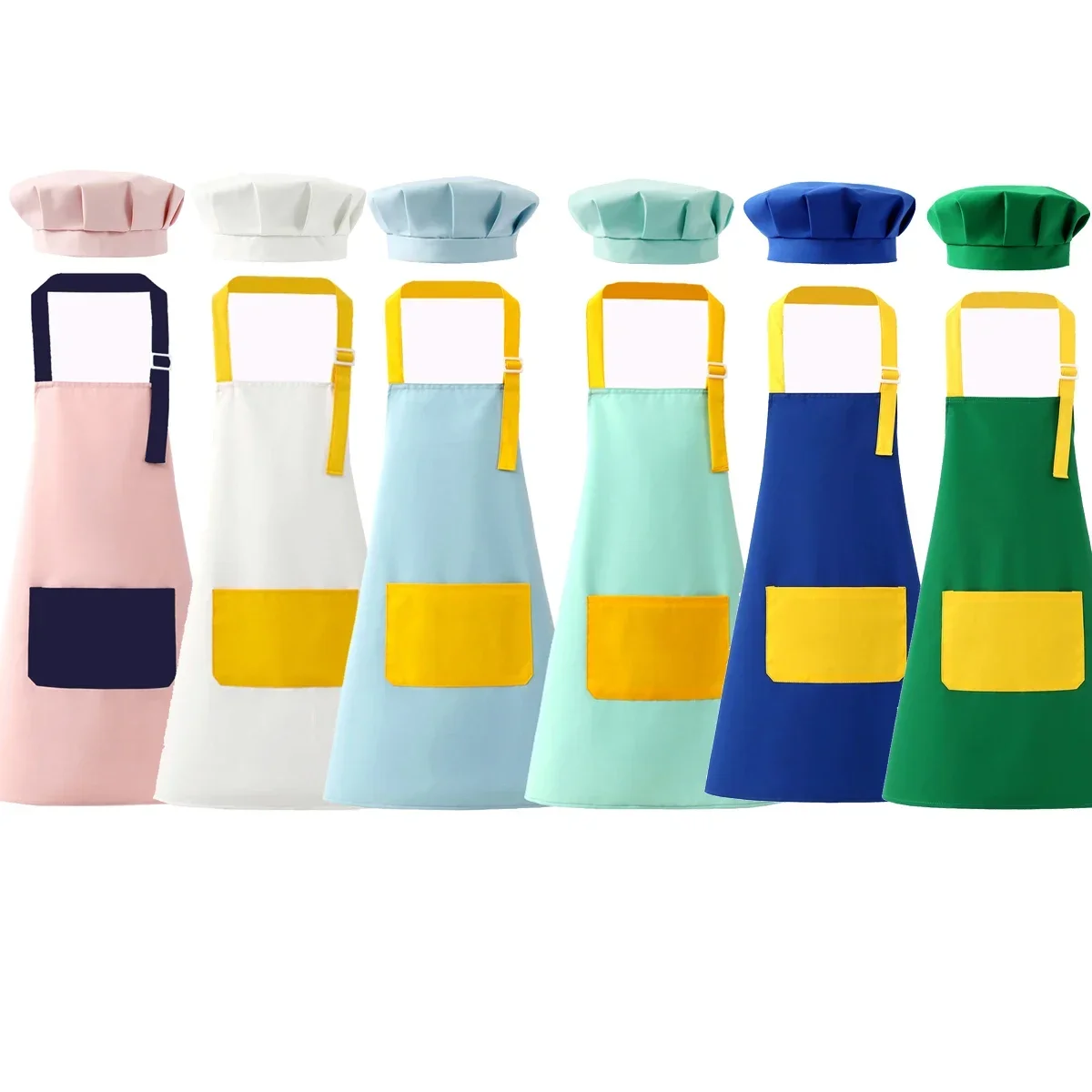 Kitchen Kids Baking Set - Zestaw fartuchów dziecięcych i czapek szefa