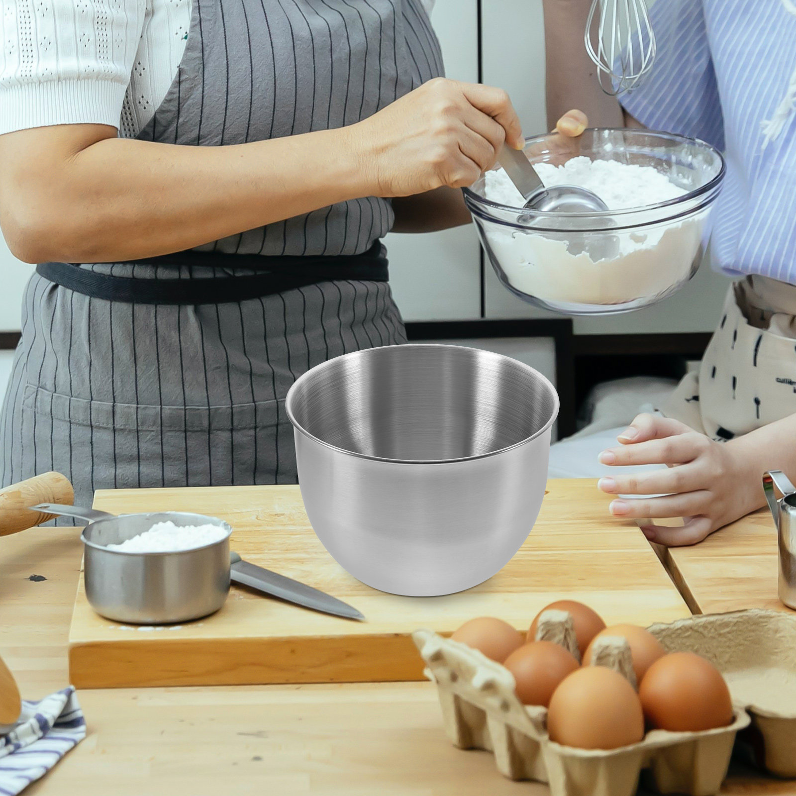 Kitchen Baking Cooking - Głęboka miska ze stali nierdzewnej, gruba