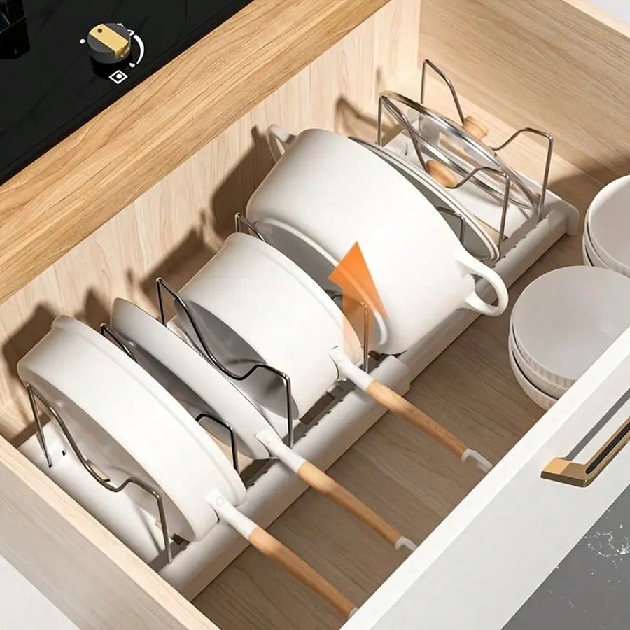 Regulowany regał z przegródkam – Kitchen Cabinet Baking Organizer recenzja i cena