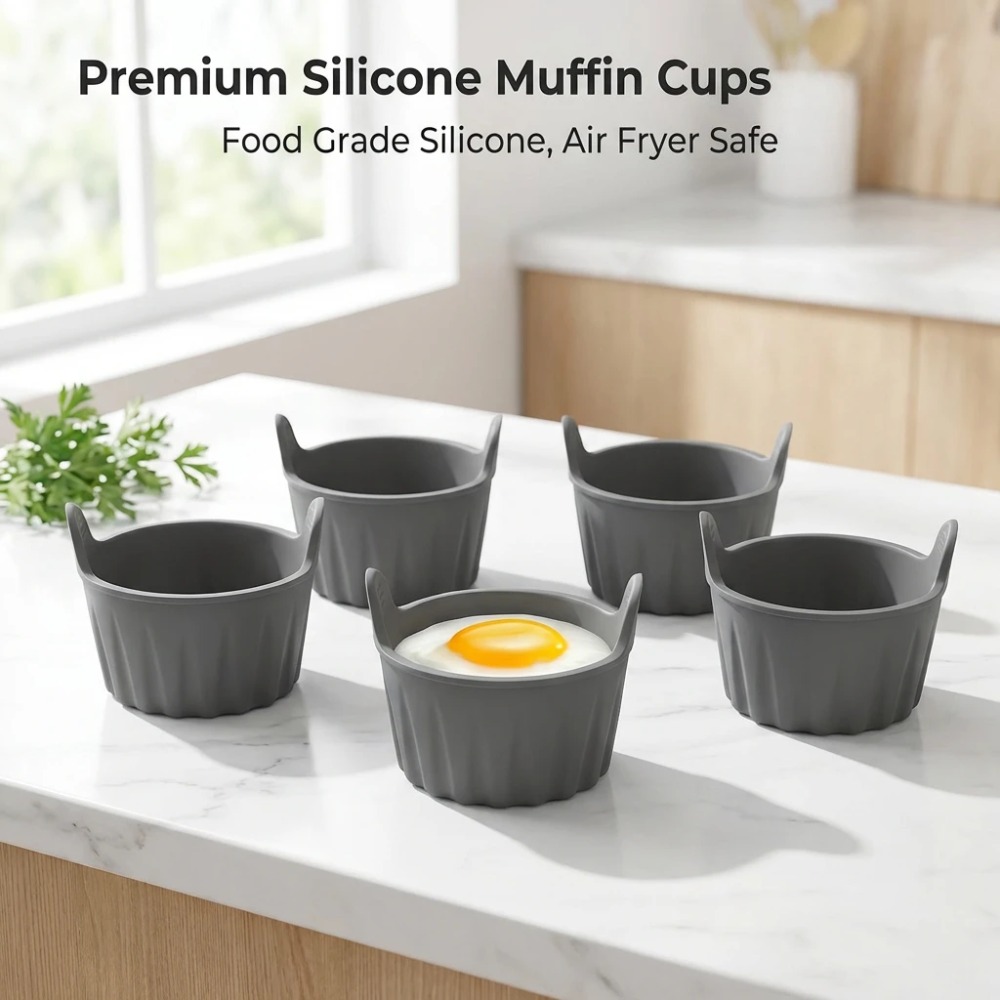 6 szt. Silikonowe formy do fry – Kitchen Pro Baking Tray recenzja i cena