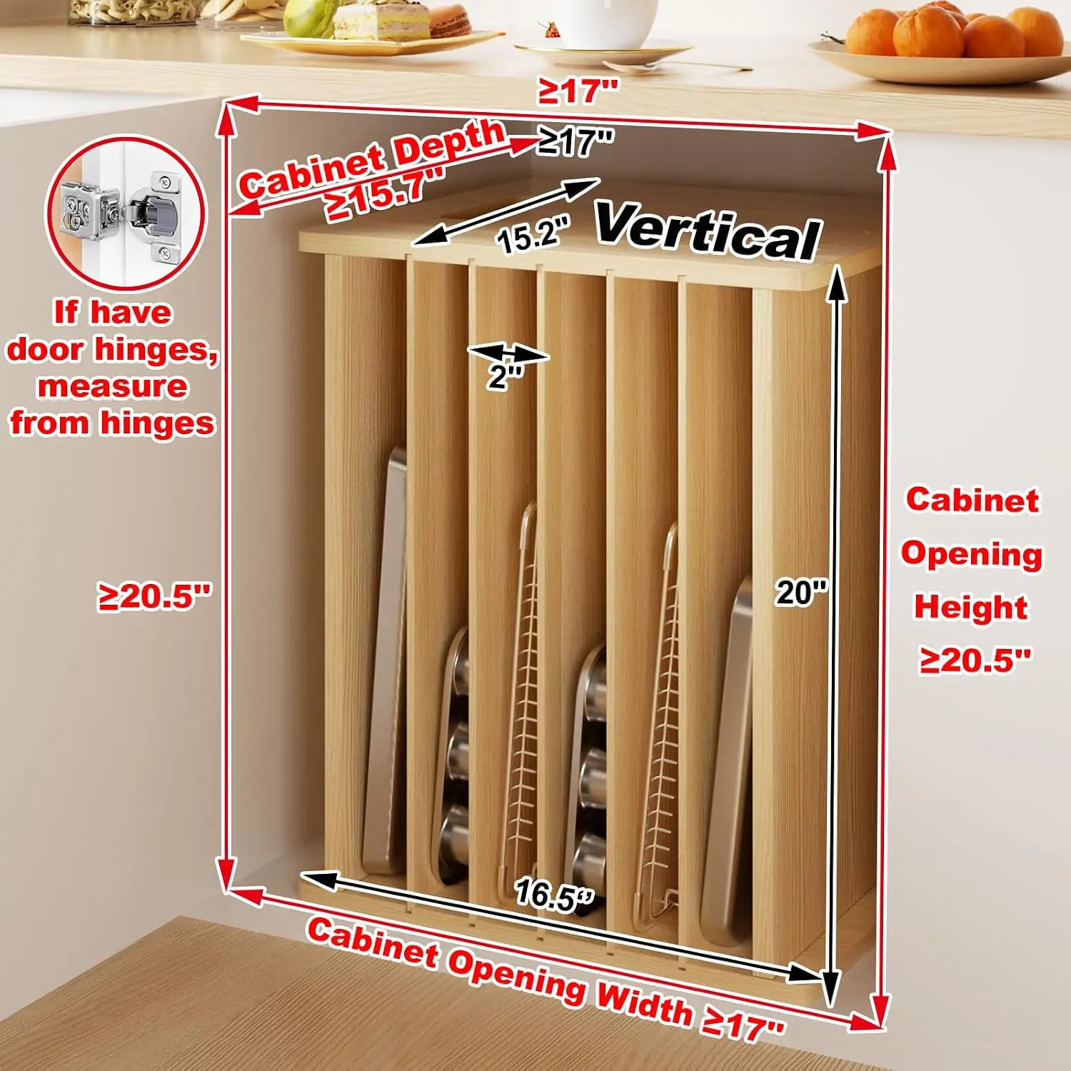 7-poziomowy drewniany organize – Kitchen Cabinet Baking Organizer recenzja i cena