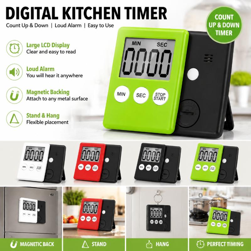 [Nowość] Magnetyczny Cyfrowy T – Kitchen Baking Timer recenzja i cena